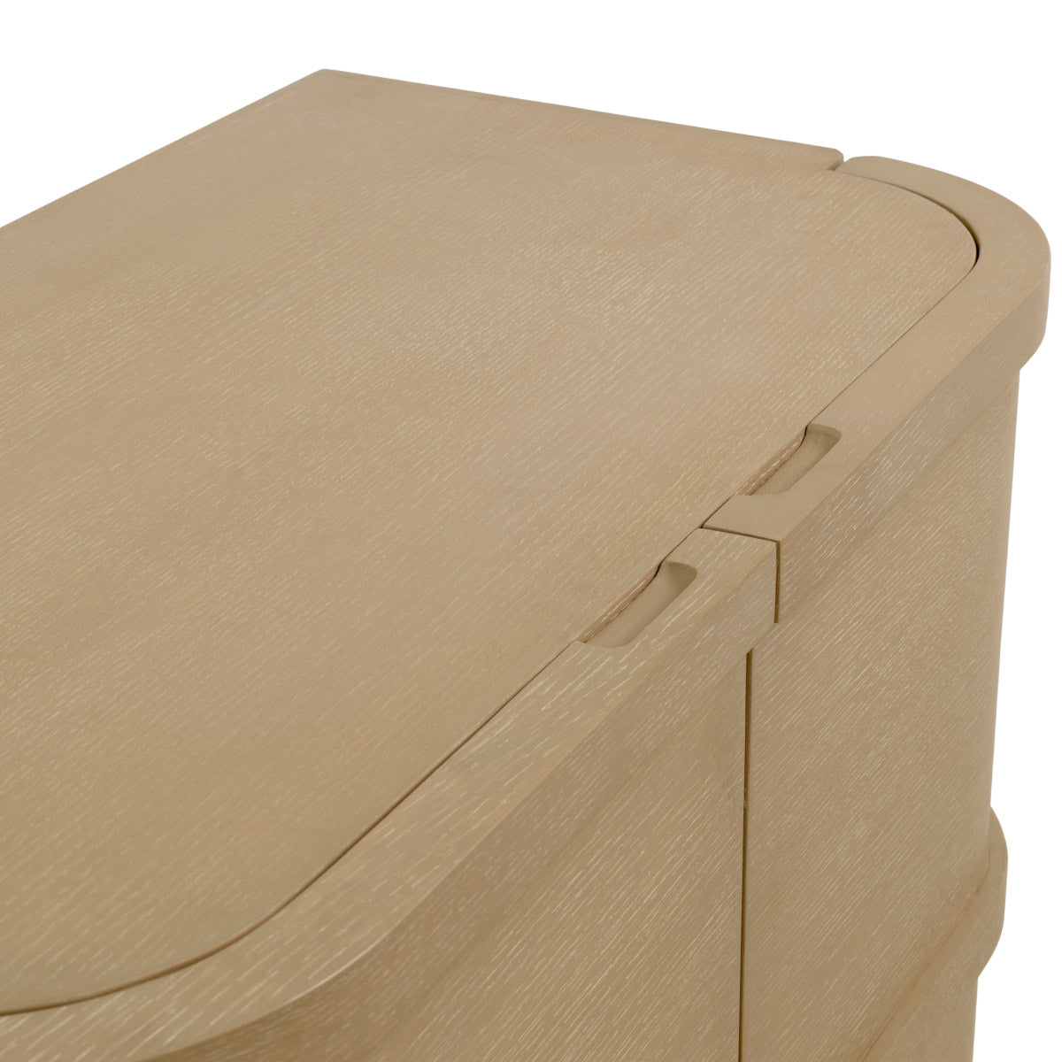 Eichholtz Bar Cabinet Cabana Bar Cabinet in washed oak veneer. This luxurious piece boasts a mirrored interior and sophisticated