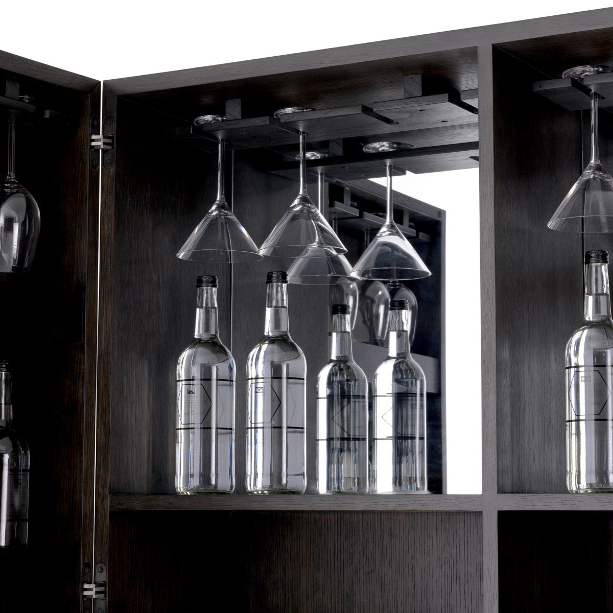 Eichholtz Bar Cabinet Harrison so that glassware cannot fall out when you open them. Furthermore, this cupboard has 4