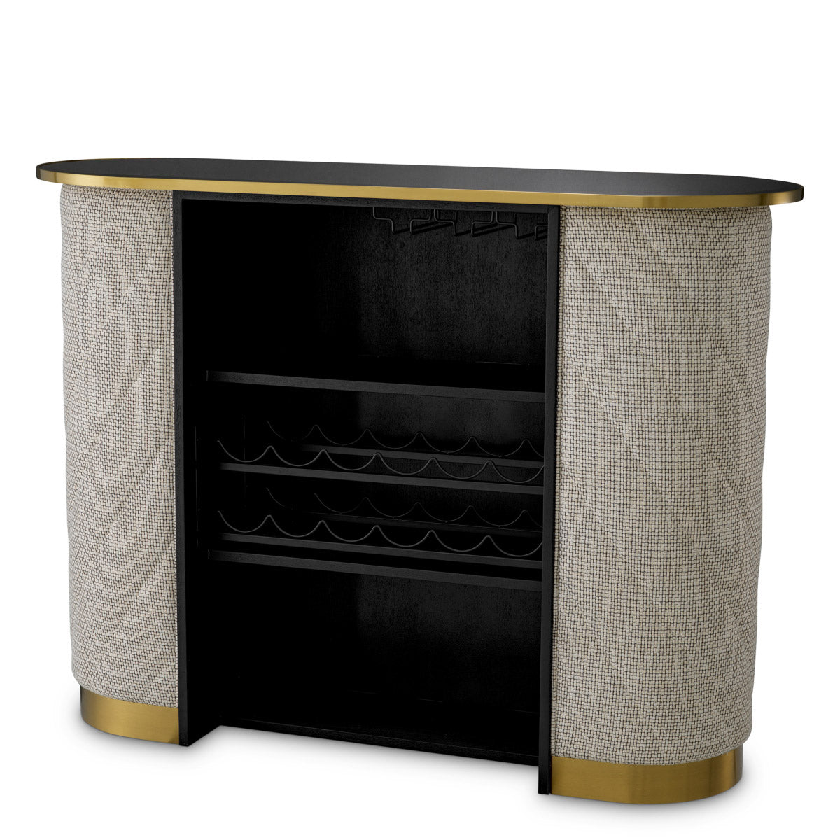 Eichholtz Bar Matthew glass top. Its refined elegance and timeless design make it an ideal choice for those