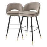 Eichholtz Bar Stool Cliff Create a wow-worthy interior with the Cliff Bar Stool in Savona greige velvet, that comes