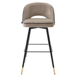 Eichholtz Bar Stool Cliff holds an armless back that is open at the bottom before the seat. Its stylish
