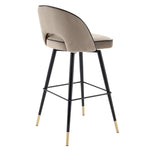 Eichholtz Bar Stool Cliff silhouette is accentuated with black faux leather piping. Bar Stool Cliff Crafted by Eichholtz this
