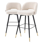 Eichholtz Bar Stool Cliff Create a wow-worthy interior with the Cliff Bar Stool in Bouclé cream, that comes in