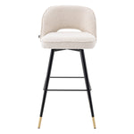 Eichholtz Bar Stool Cliff an armless back that is open at the bottom before the seat. Bar Stool Cliff