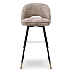 Eichholtz Bar Stool Cliff stool holds an armless back that is open at the bottom before the seat. Combine