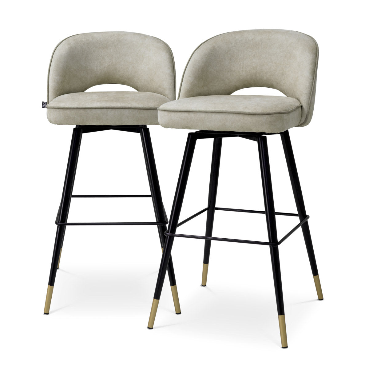 Eichholtz Bar Stool Cliff Elevate your space with the glamorous Cliff Mayer Bar Stool set, featuring sumptuous silver Mayer