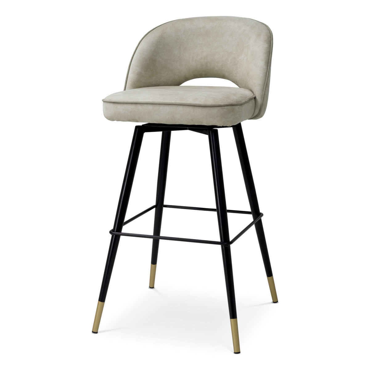 Eichholtz Bar Stool Cliff of refined modernity. This exquisite pair seamlessly blends elegance and comfort, making it an ideal