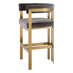 Eichholtz Bar Stool Clubhouse brass finish elevates its elegance, creating a luxurious statement piece for any bar or kitchen