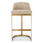 Eichholtz Bar Stool Condos comfort and style of the Lyssa Sand upholstery, designed to cocoon you in pure elegance.