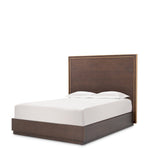 Eichholtz Bed Frame Camelot Queen size Executed in brown oak veneer, Bed Frame Camelot marries a stylish and contemporary design with