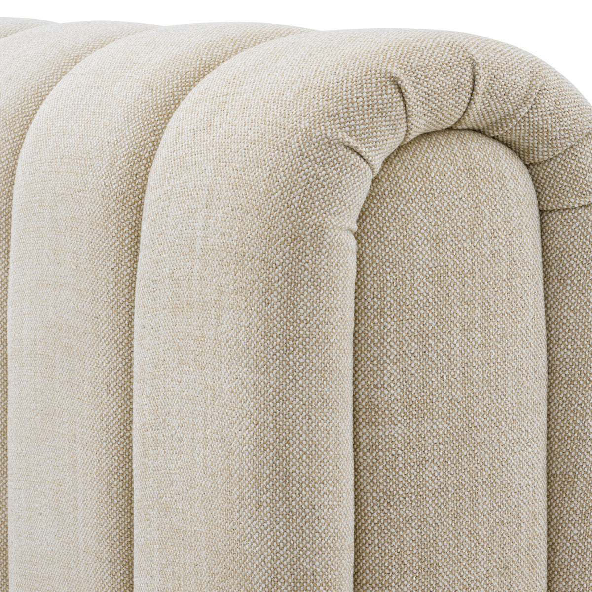 Eichholtz Bed Frame Kayden King size Frame. Drenched in luxurious Albury beige fabric, this bed fuses elegance with modern comfort. Its