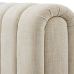 Eichholtz Bed Frame Kayden King size Frame. Drenched in luxurious Albury beige fabric, this bed fuses elegance with modern comfort. Its