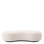 Eichholtz Bench BjÃ¶rn fully upholstered in a soft-touch BouclÃ© cream fabric, this gorgeous bench sits on a black