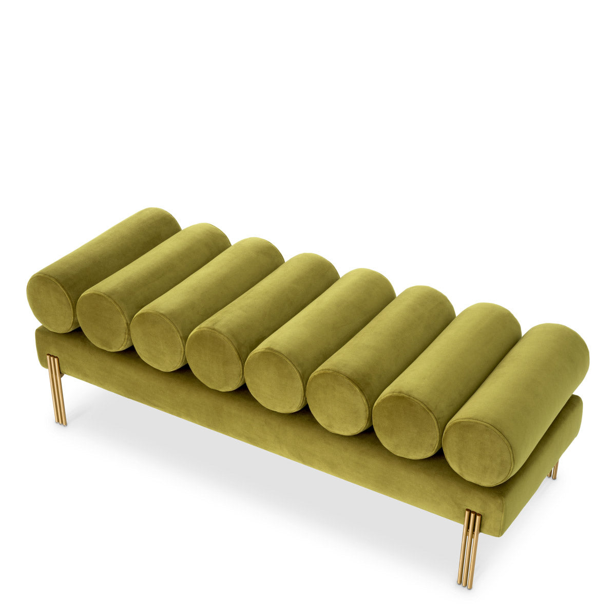 Eichholtz Bench Oxley your bedroom or hallway. With its brushed brass finish, the Bench Oxley is upholstered in
