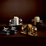 Eichholtz Bookend Globe set of 2 glamour into your home dÃ©cor, this captivating set of two bookends with antique brass finish