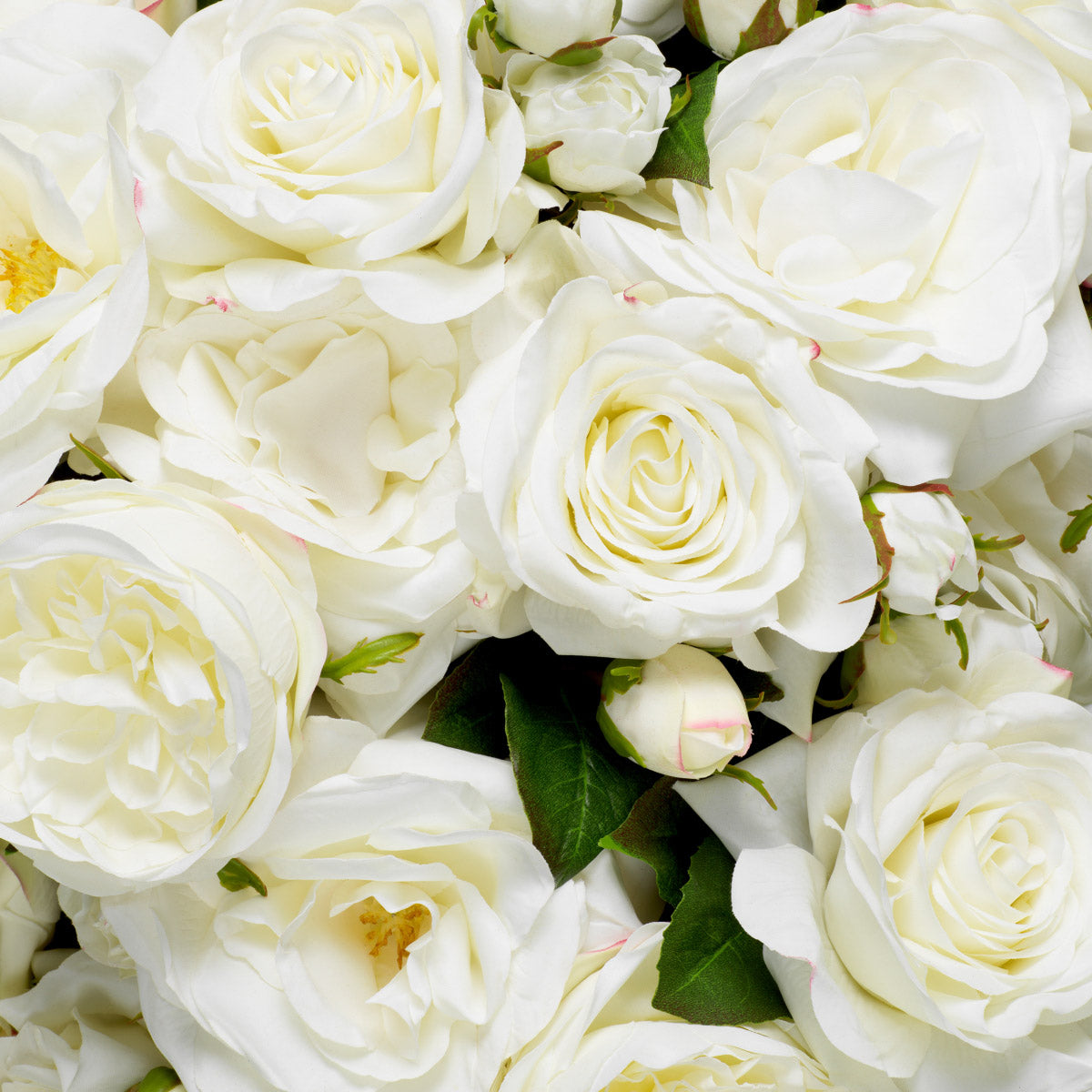 Eichholtz Bouquet of Roses real touch 72 pcs/3 varieties real garden roses. The soft white tones add a refined, romantic touch to any int...