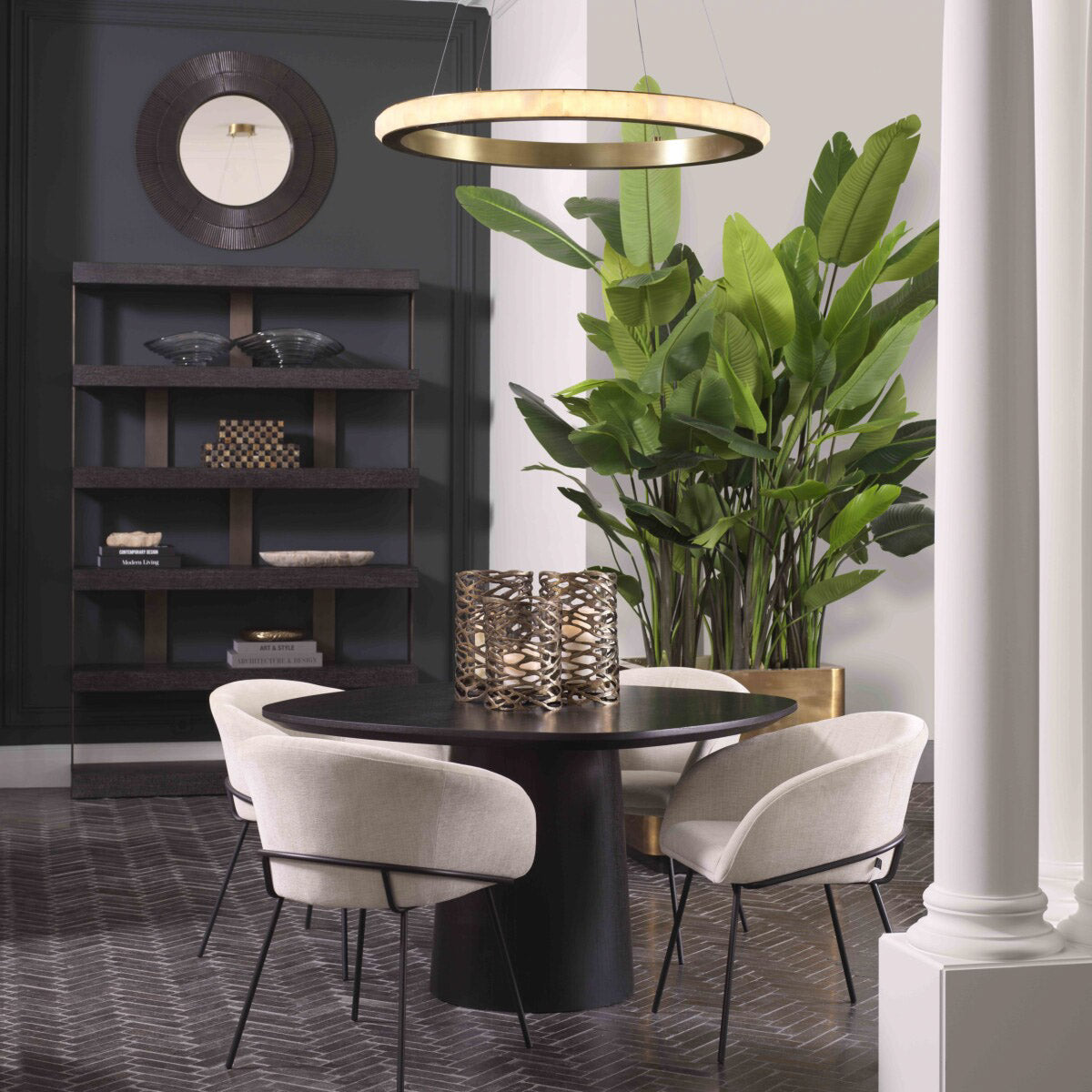 Eichholtz Bowl Callas Crafted from genuine travertine, each piece showcases the magnificence of nature's craftsmanship, boasting unique c...