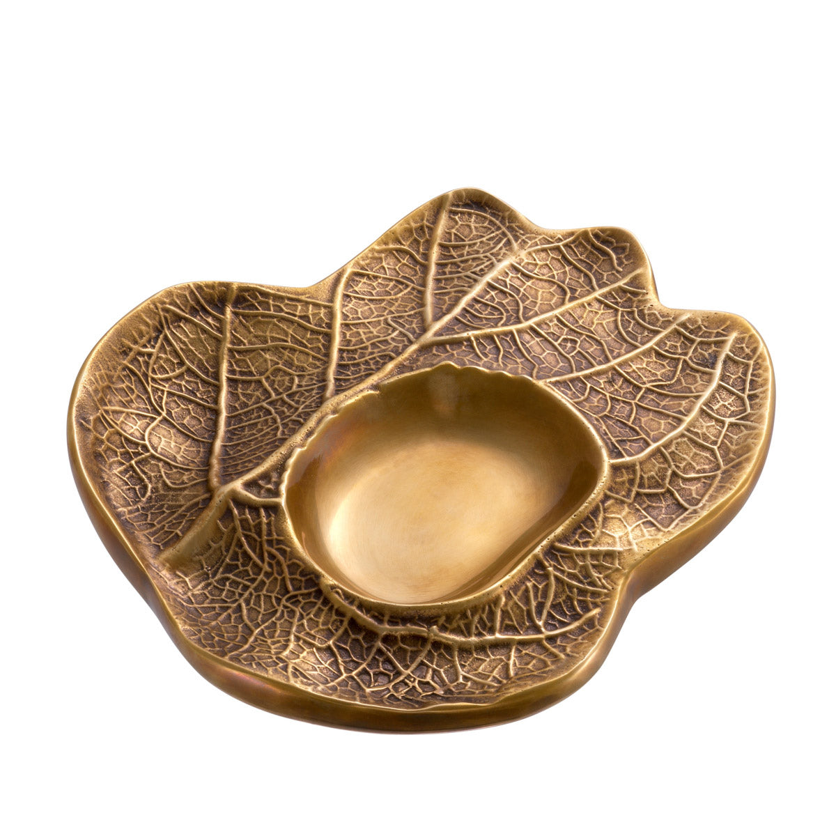 Eichholtz Bowl Clemence focal point on your coffee table. Provided with a vintage brass finish, it features an