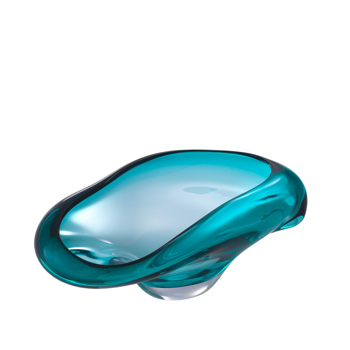 Turquoise Handblown Glass Bowl Darius