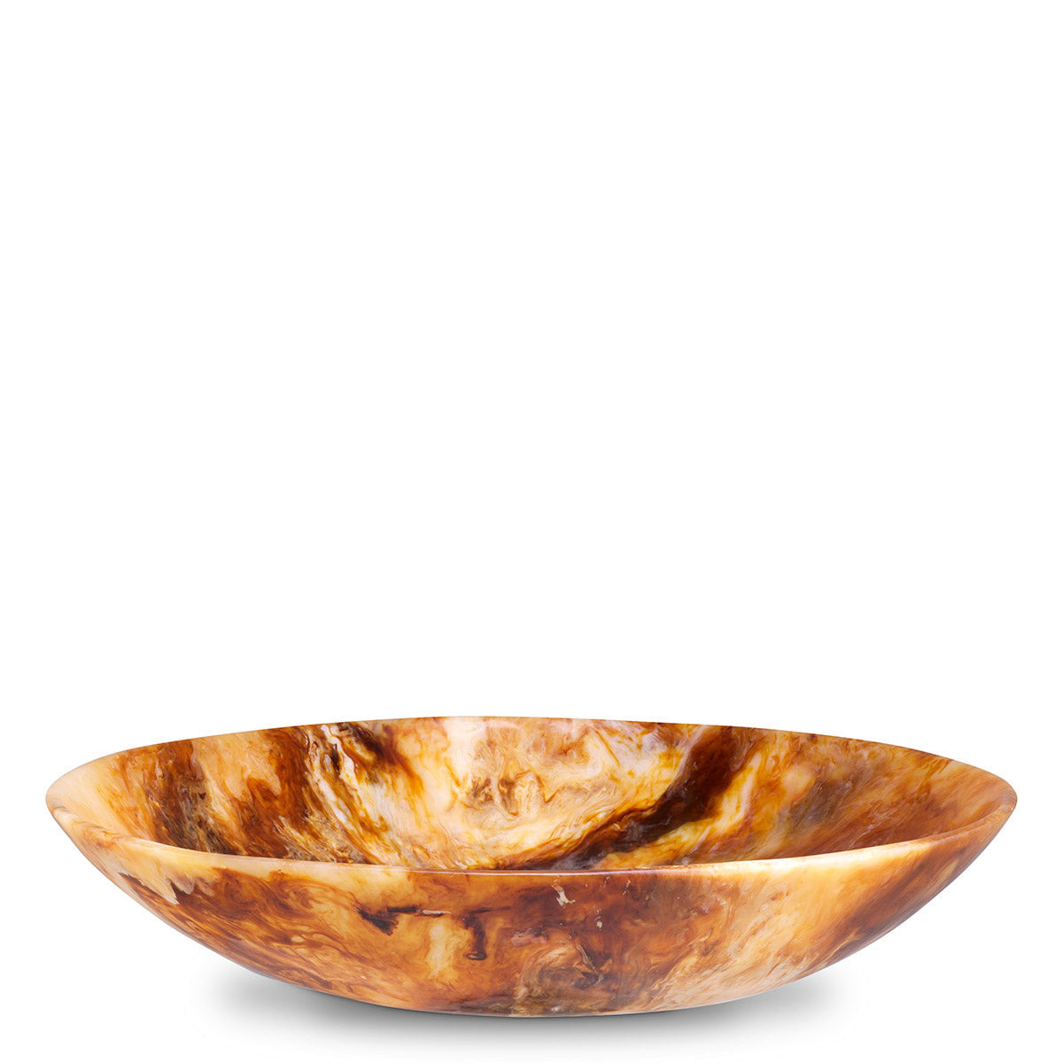 Eichholtz Bowl Mood Round The enchanting Mood Long Bowl in Orange Swirl is a captivating fusion of artistry and