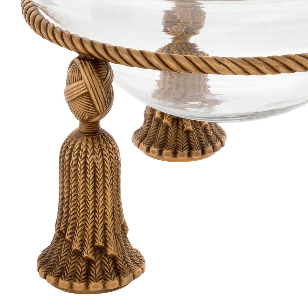 Eichholtz Bowl Tassel three tassel-shaped feet. Bowl Tassel Crafted by Eichholtz this bowl pairs refined design with elevated