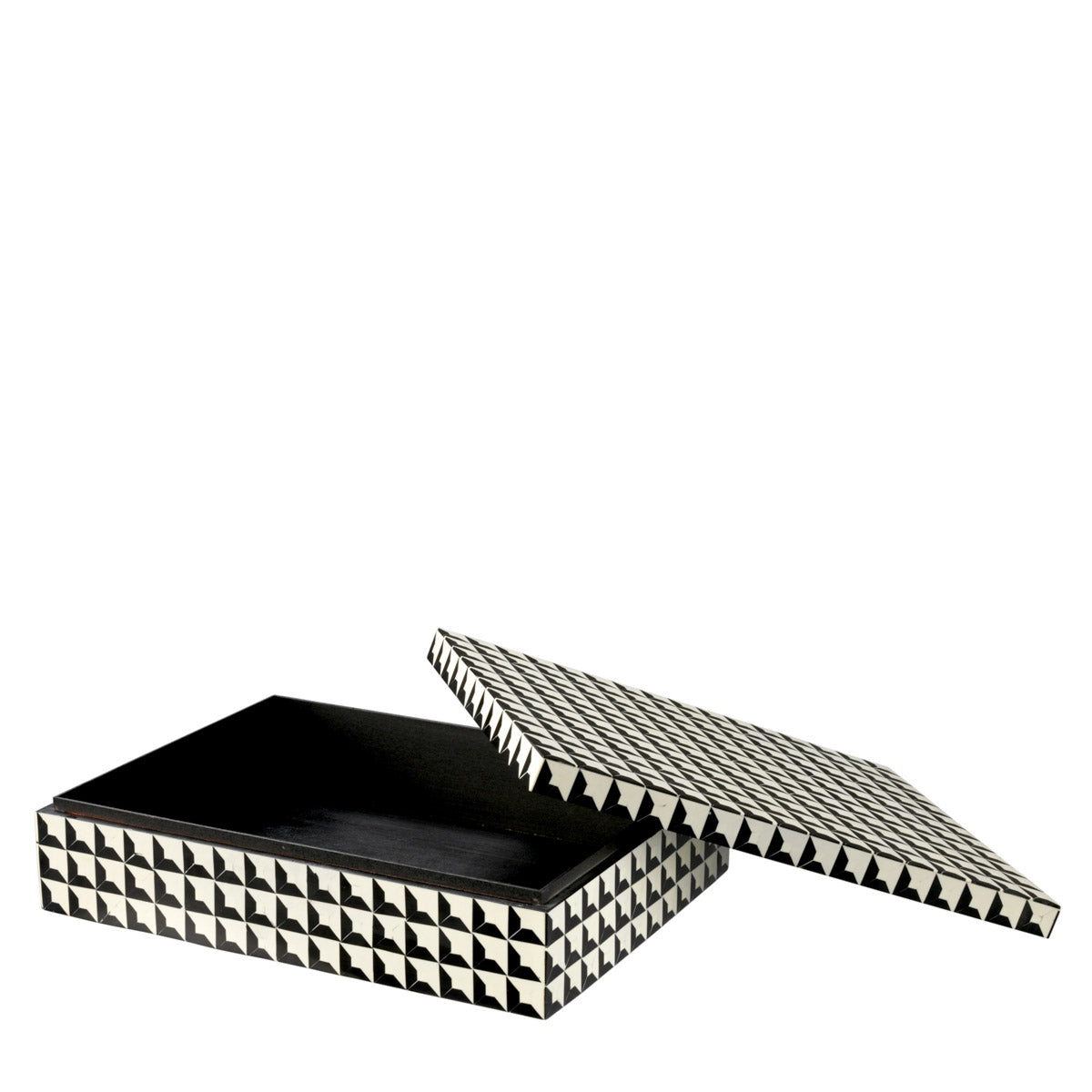 Eichholtz Box Cabas L The black & white resin inlay design of the Cabas L Box immediately attracts the