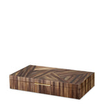 Eichholtz Box Harvard Distinguished by its elegant straw marquetry in deep brown hues, the Box Harvard epitomizes refined