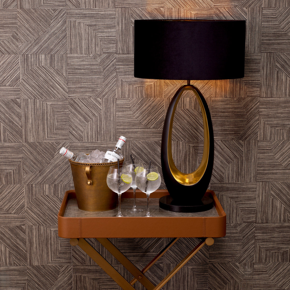 Eichholtz Butler Tray Monarch practicality. While the genuine brown leather and foldable stand add practicality, the white marble-look si...