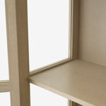 Eichholtz Cabinet San Bernardino timeless design. Its arch silhouette and clear glass panels invite a sophisticated ambiance, making it