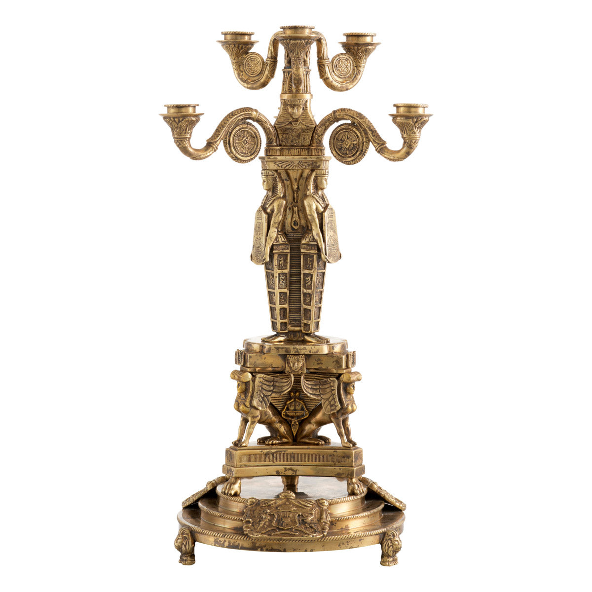 Eichholtz Candle Holder Decaix our piece evokes an early 19th-century pair of so-called â€œEgyptomaniaâ€ candelabras by Alexis Decaix (B...
