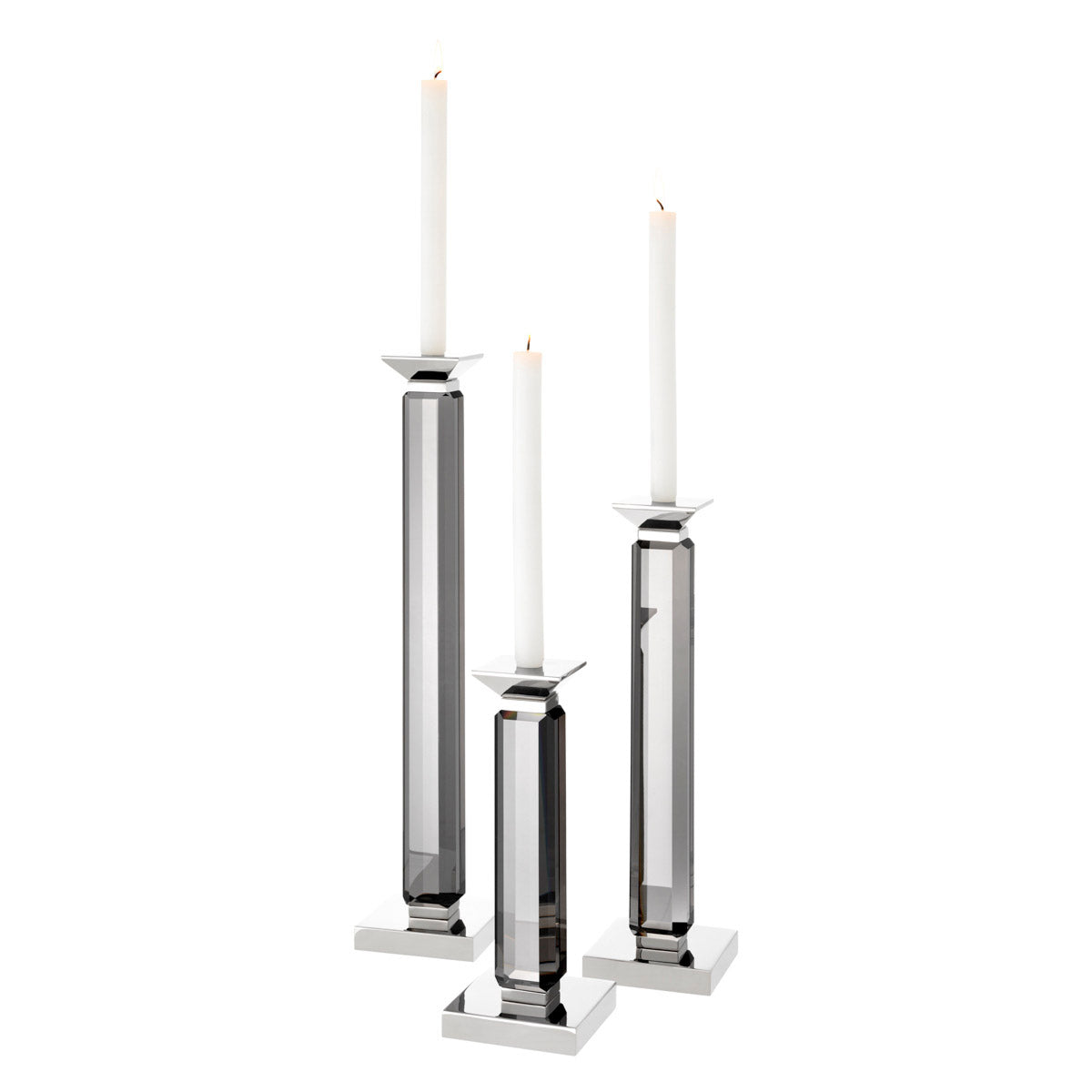 Eichholtz Candle Holder Livia set of 3 Dress up your console or dining table with the chic set of 3 Livia Candle