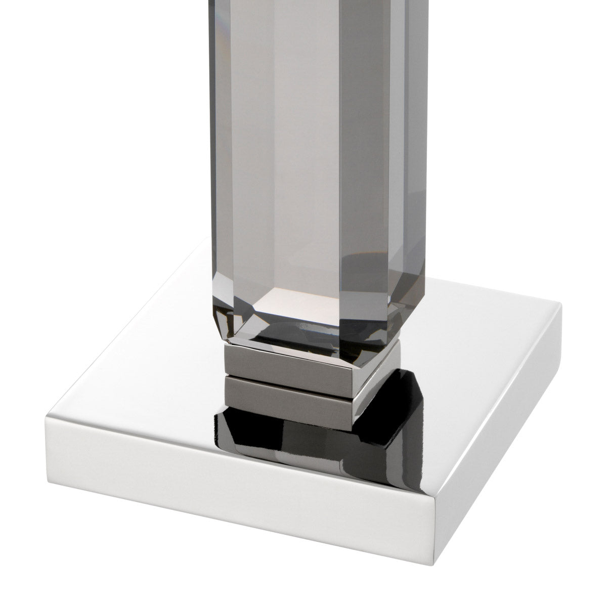 Eichholtz Candle Holder Livia set of 3 of 3 Livia Candle Holders. Made of smoke crystal glass and metal with a gold