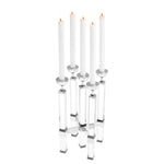 Eichholtz Candle Holder Naturale glass and nickel, this candelabra is a chic centerpiece for your dinner parties and family