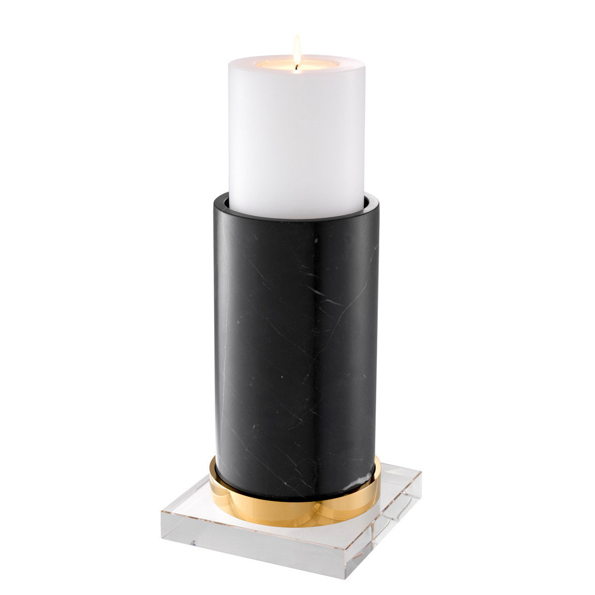 Eichholtz Candle Holder Whitby Mixed materials add refinement to the simple design of the Whitby Candle Holder. Comprised of