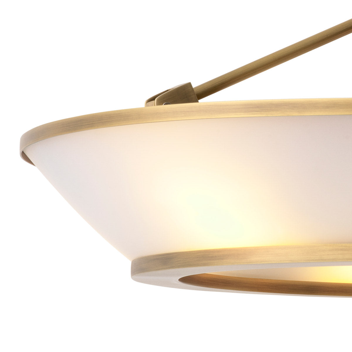 Eichholtz Ceiling Lamp Ferette exquisite white glass diffuses a soft, luminous glow that bathes your surroundings in an atmosphere