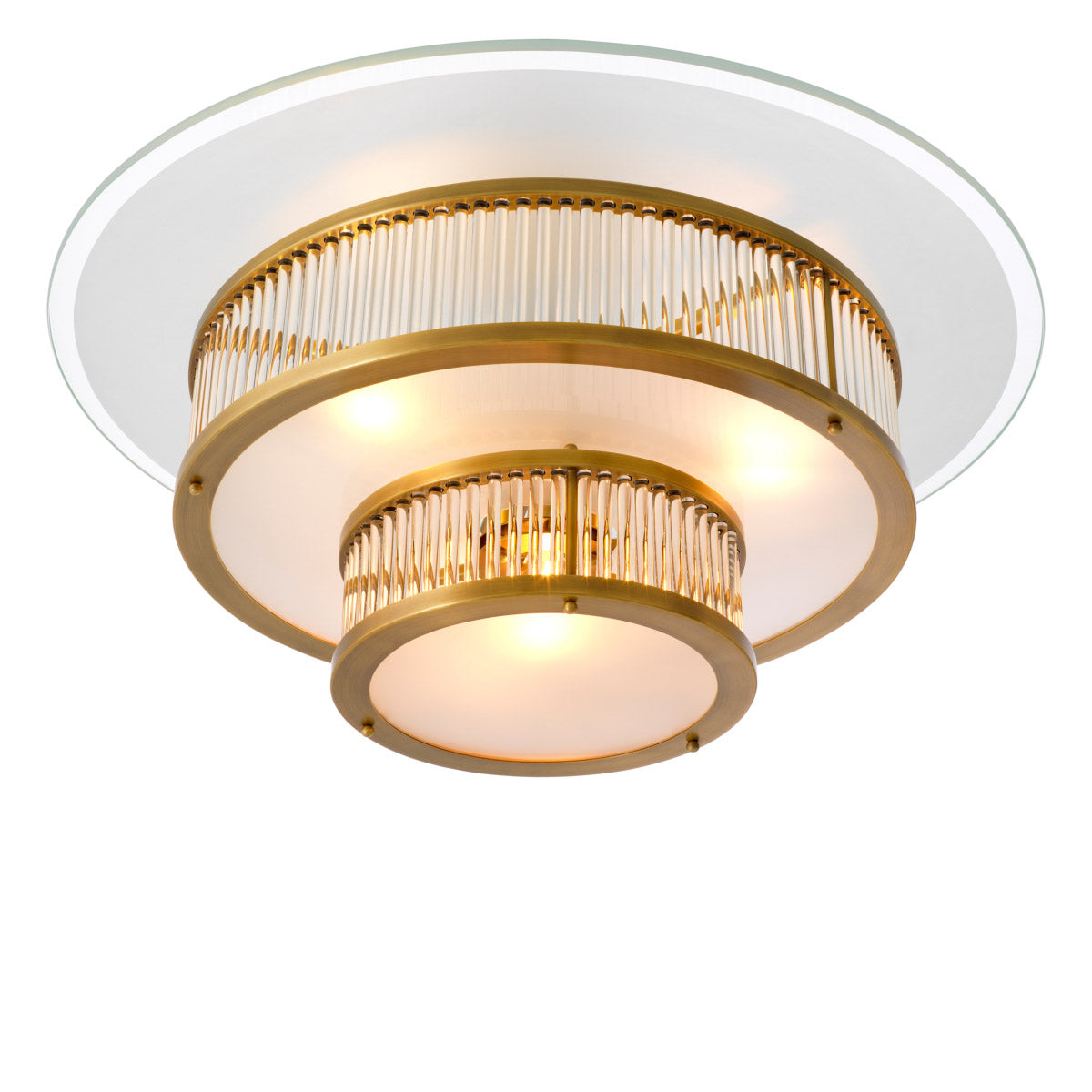 Eichholtz Ceiling Lamp Frederic white glass in a mesmerizing symphony of sophistication. The Frederic exudes an air of regal