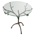 Eichholtz Centre Table Christophe Featuring a round tabletop of clear glass and a superb branch-like casted brass frame with