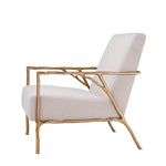Eichholtz Chair Antico a superb branch-like frame with a gold finish and a seat in Panama natural upholstery,