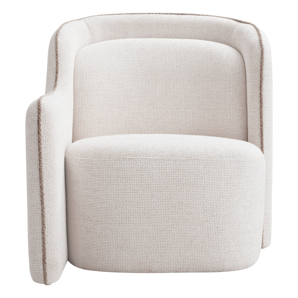 Eichholtz Chair Barrier Left and Lyssa Sand upholstery to create a captivating visual appeal, the chair's exquisite contrast piping