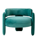 Eichholtz Chair Chaplin pure sophistication with its curved form. Pairing sumptuous Savona turquoise velvet throughout with matching turq...