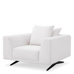 Eichholtz Chair Endless Supported by sturdy black feet, Chair Endless has a crisp avalon white upholstery. Loose back