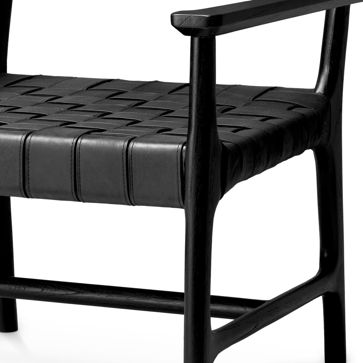 Eichholtz Chair Tiberio your space with the Chair Tiberio in classic black leather. This luxurious seating option boasts