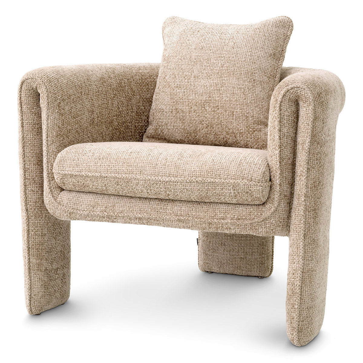Eichholtz Chair Toto Architectural design meets luxe materials in the Toto chair. Lyssa sand upholstery wraps around the