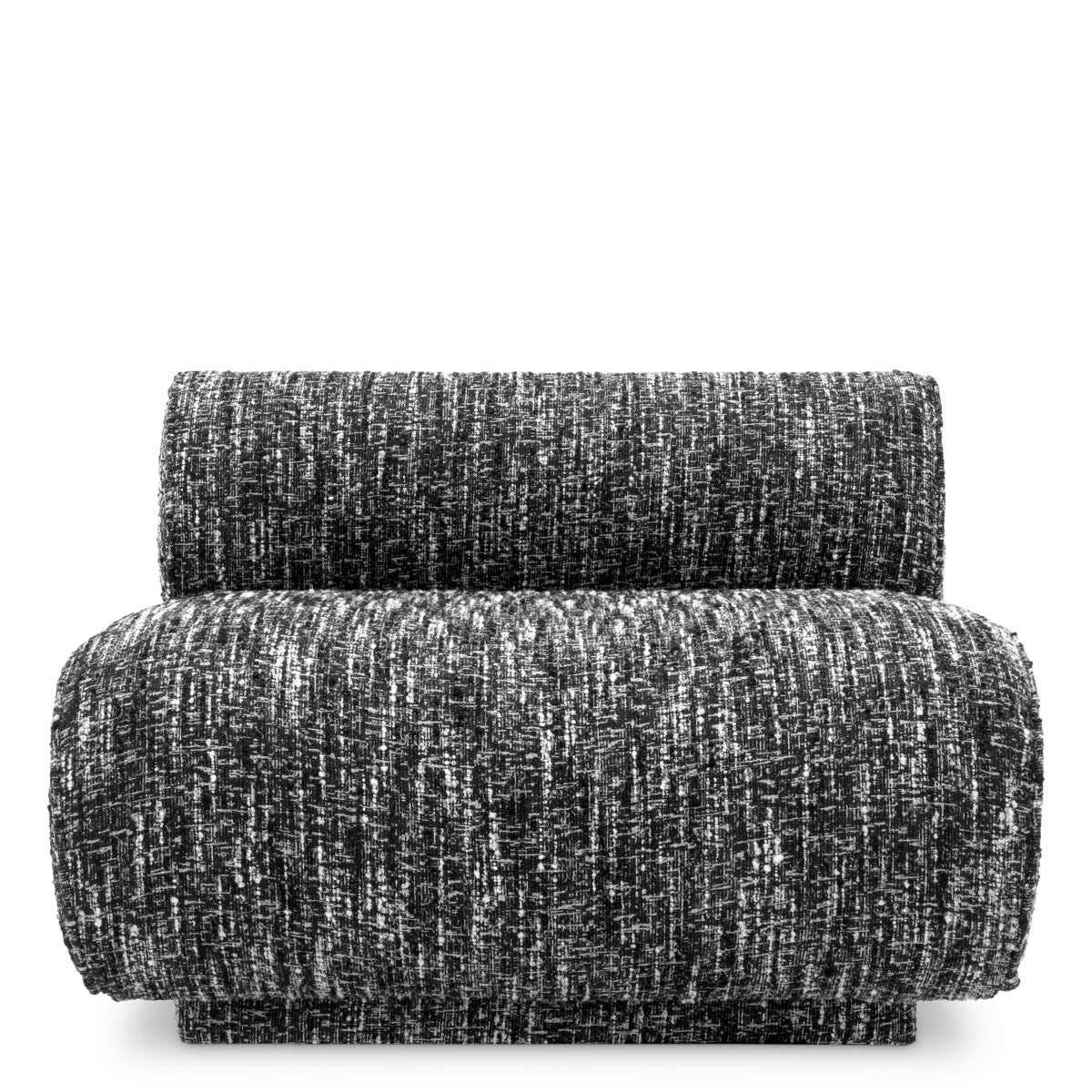 Eichholtz Chair Urbano Upholstered in plush BouclÃ© fabric in Sonata black, this chair exudes contemporary elegance and refined