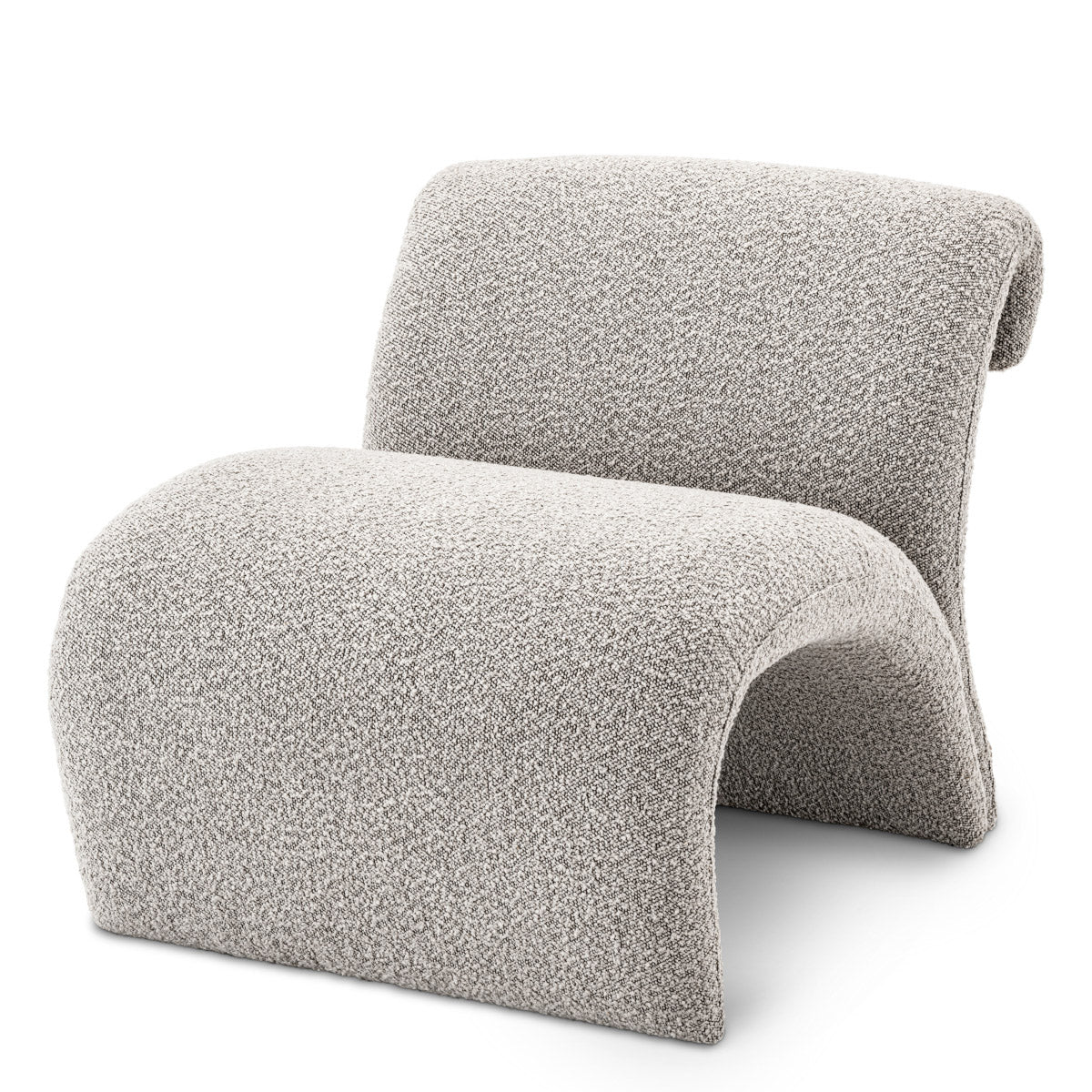 Eichholtz Chair Vignola Upholstered with durable grey bouclé fabric, the Vignola Chair brings a sense of refinement to
