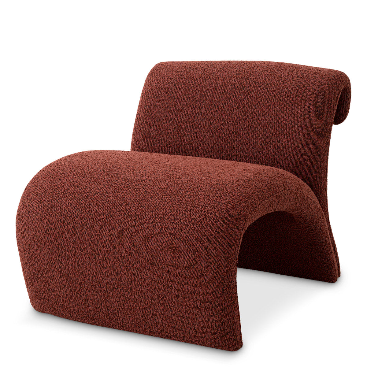 Eichholtz Chair Vignola Wrapped with durable rouge bouclé fabric, the Vignola Chair brings a sense of refinement to
