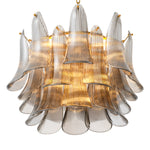Eichholtz Chandelier Amun brushed-brass finish and smoke glass, this chandelier exudes historical elegance and contemporary sophisticatio...