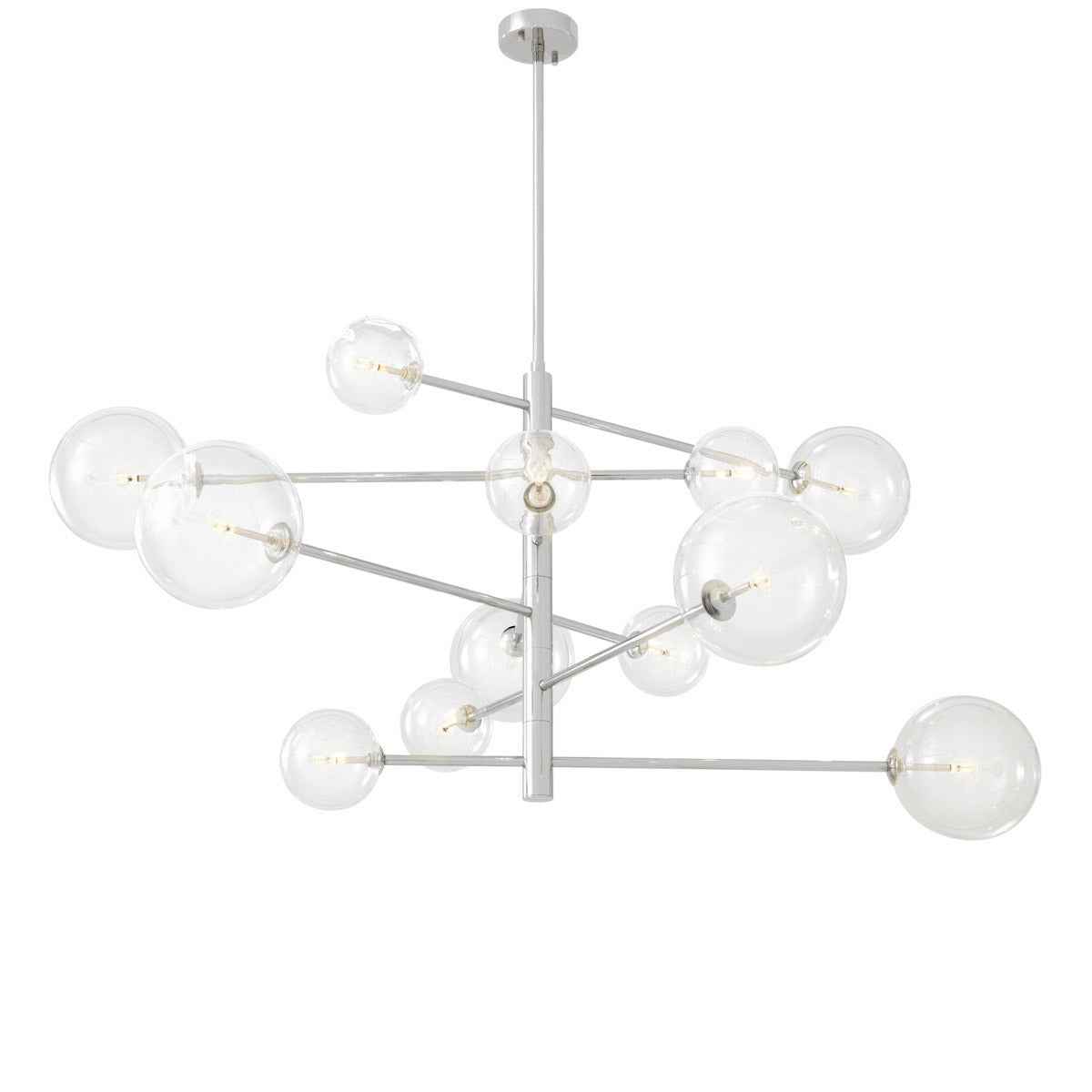 Eichholtz Chandelier Argento L Create a retro-chic focal point in your living space with the Argento L Chandelier. This