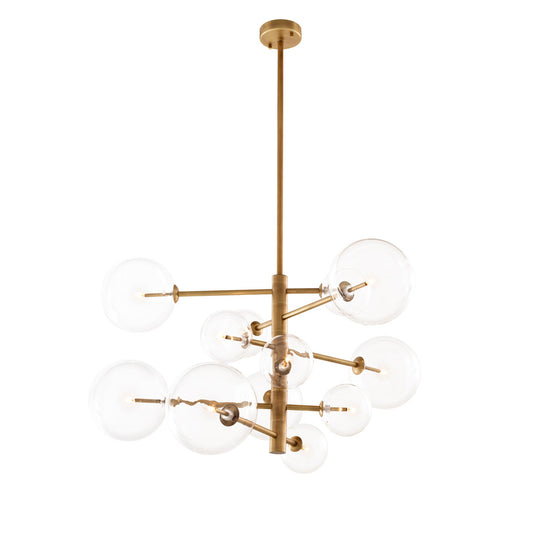 Eichholtz Chandelier Argento S Create a retro-chic focal point in your living space with the Argento S Chandelier. This