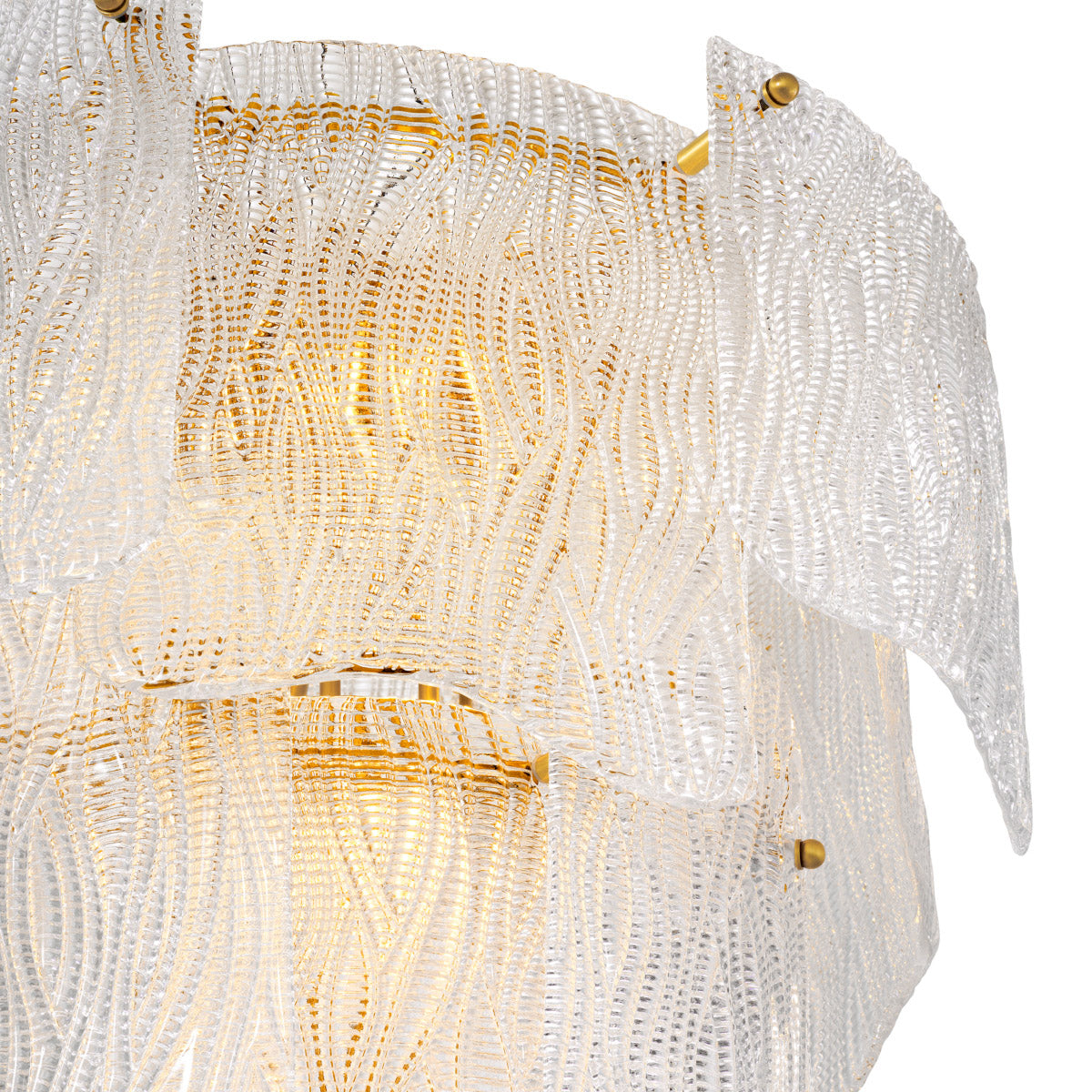 Eichholtz Chandelier Asinara S with the handcrafted Chandelier Asinara S by Eichholtz, where textured glass reflects a warm, radiant